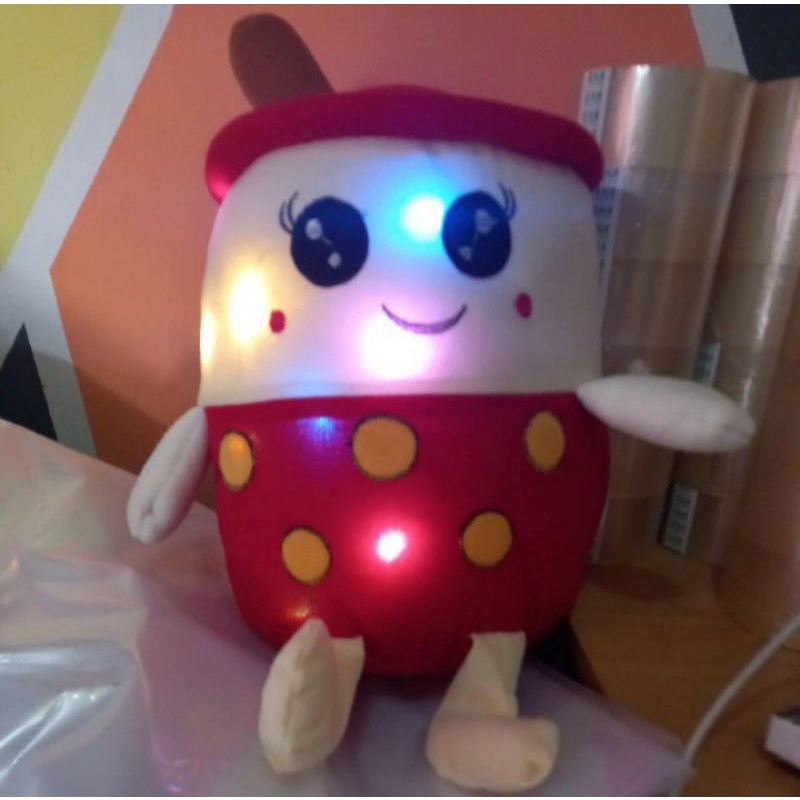 Boneka Boba Led Nyala Ukuran L Mainan anak Lucu Viral Murah