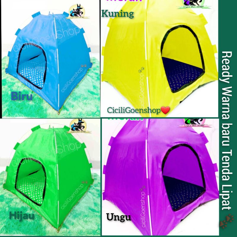 Tenda kitten Kucing anjing gratis Alas Copot Kasur pet tent portable praktis lipat