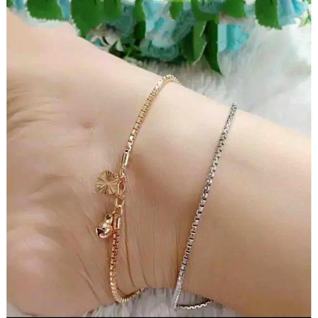 calistanauliolshop Gelang Kaki itali gold dan silver xuping (COD)