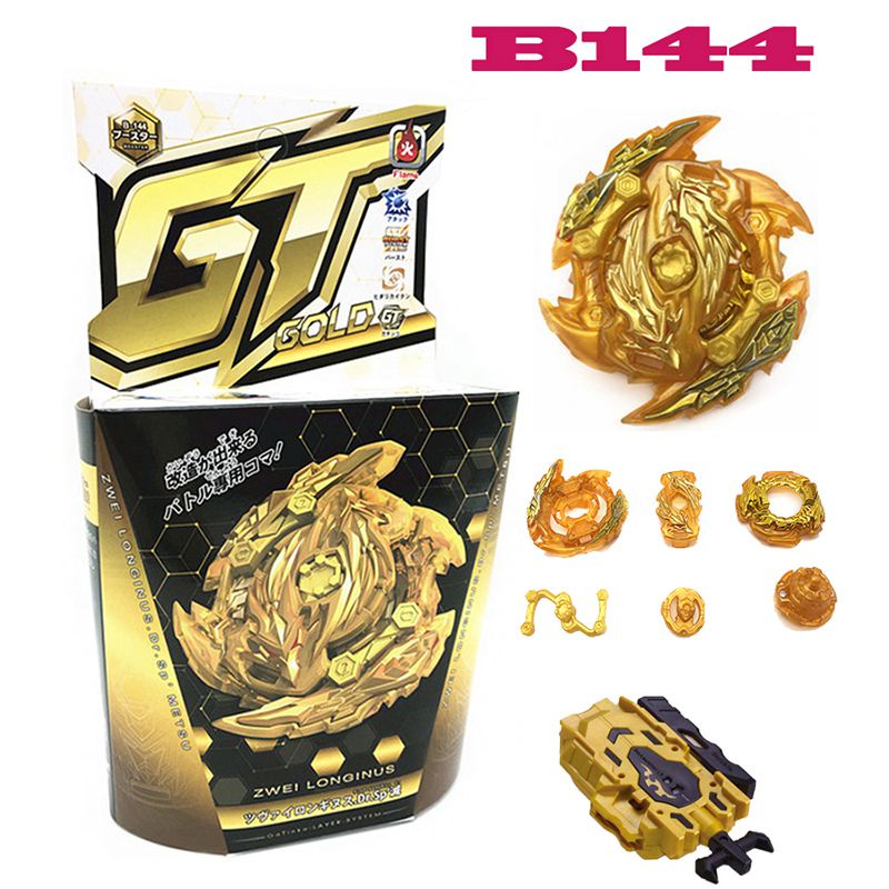 【Ready Stock】Gold Beyblade Burst GT-B145 B144 B142 B140 B139 B134 Spinning Top Random Wire Launcher Kids Toy