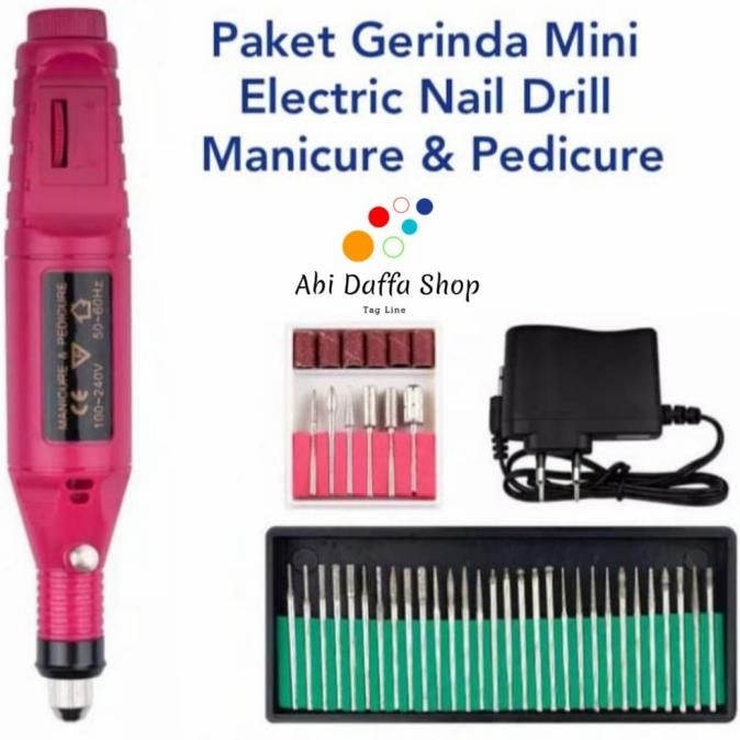 Elektrik Nail Drill Gerinda Mini Manicure Pedicure Alat Ukir Kuku,Kayu