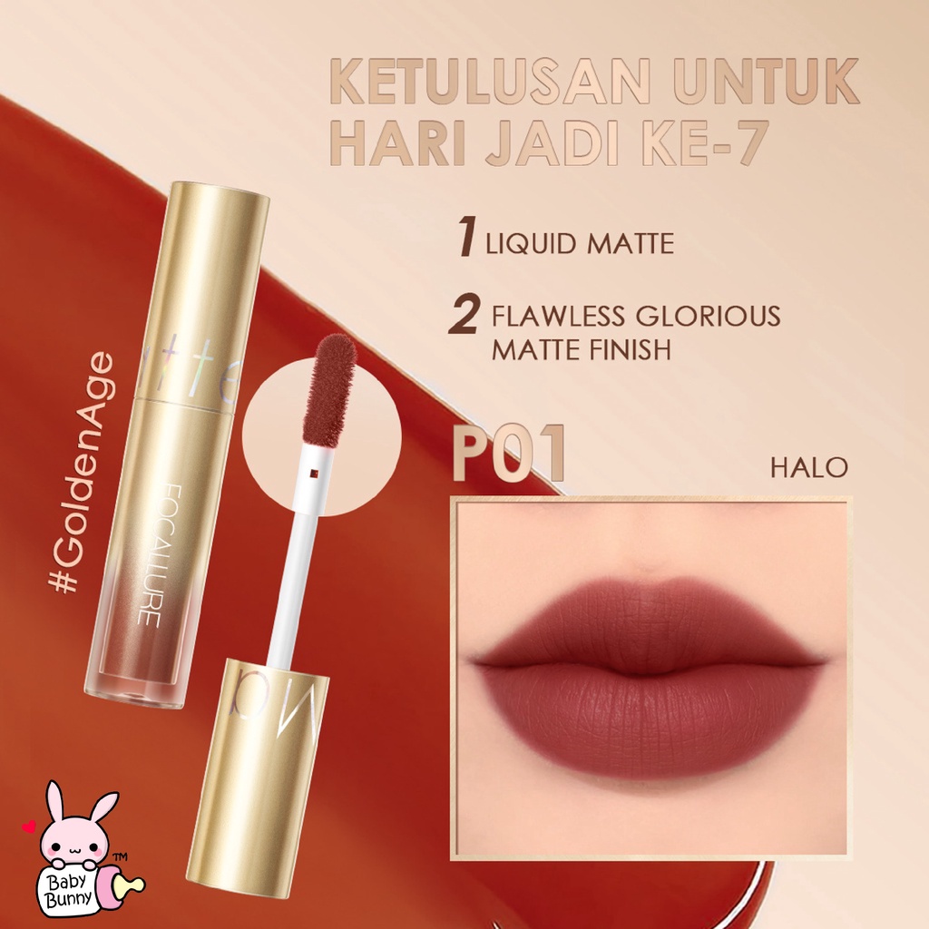 ❤ BELIA ❤ FOCALLURE Ultra Matte Liquid Lipstick FA245 | #GoldenAge Liquid Matte Lipstik Fast Dry Tahan air Lip Tint | BPOM