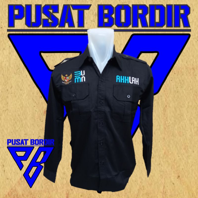 Jual Kemeja Lengan Panjang Ekslusif Bumn Akhlak Full Bordir Baju Seragam Bumn Custome Bordir