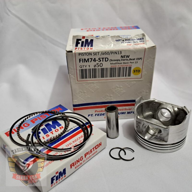 PISTON KIT SEHER KIT SCOOPY VARIO BEAT ESP BEAT POP OS STD 25 50 75 100 150 200 250 300 FIM 74