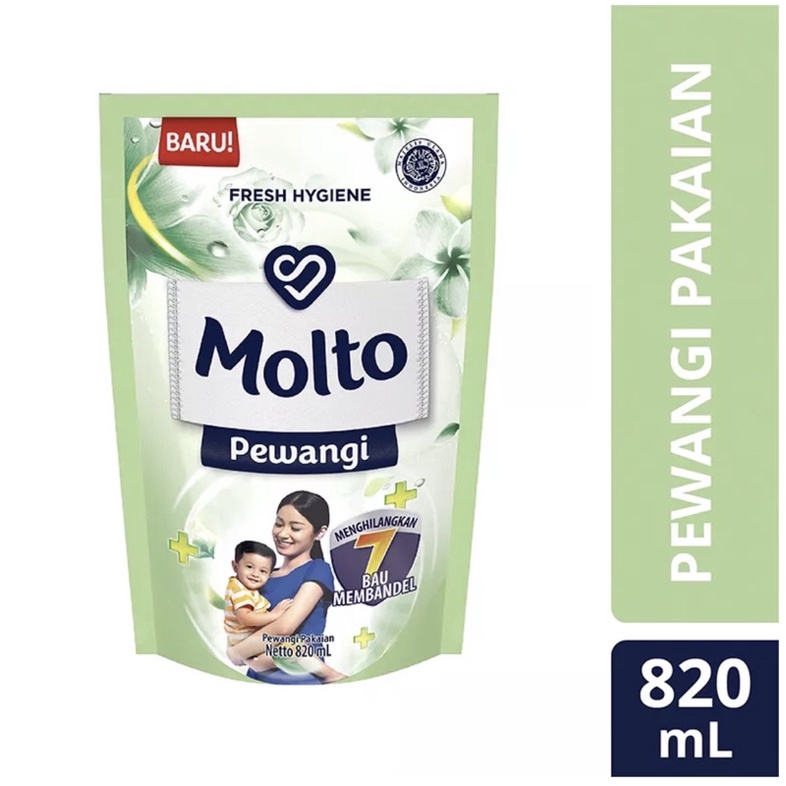 MOLTO Pewangi Pakaian Fresh Hygiene Pouch 820ml