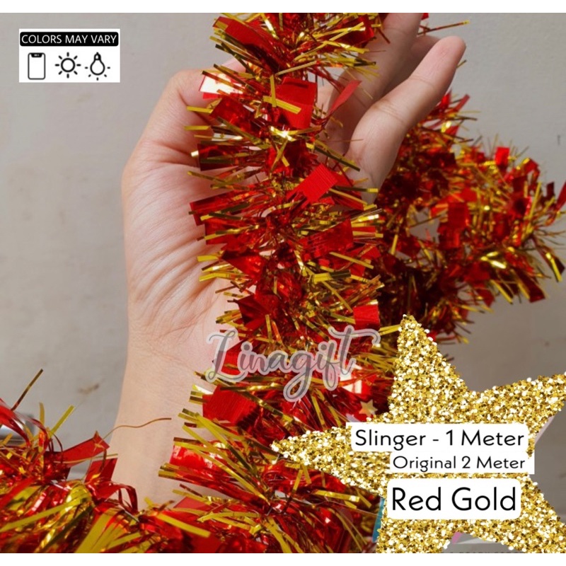 ( Meter ) SLINGER / RUMBAI / TINSEL / GARLAND / HIASAN NATAL / BINGKISAN / SESERAHAN / HADIAH