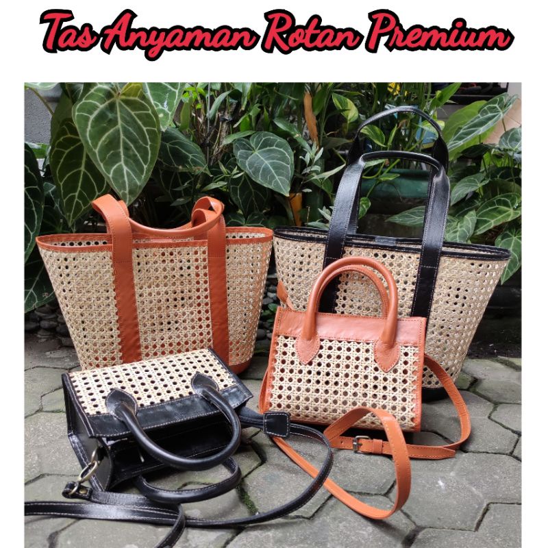 Tas Wanita/ Tas Anyaman Wanita/ Tas Anyaman Rotan/ Tas Rotan/ Tas Anyaman Rotan Premium