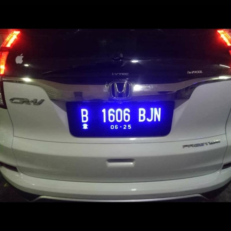 plat nomor mobil led crv