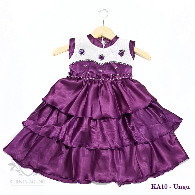 Dress Baju Anak Perempuan 2- 12 tahun Gaun Ulang Tahun Pesta Princess Murah KA10