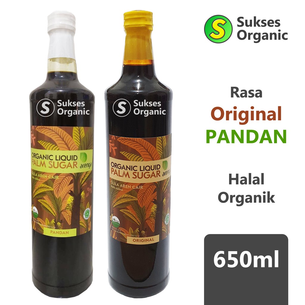 

Gula Aren Cair Organik Arenga Original dan Pandan Botol Kaca 650ml