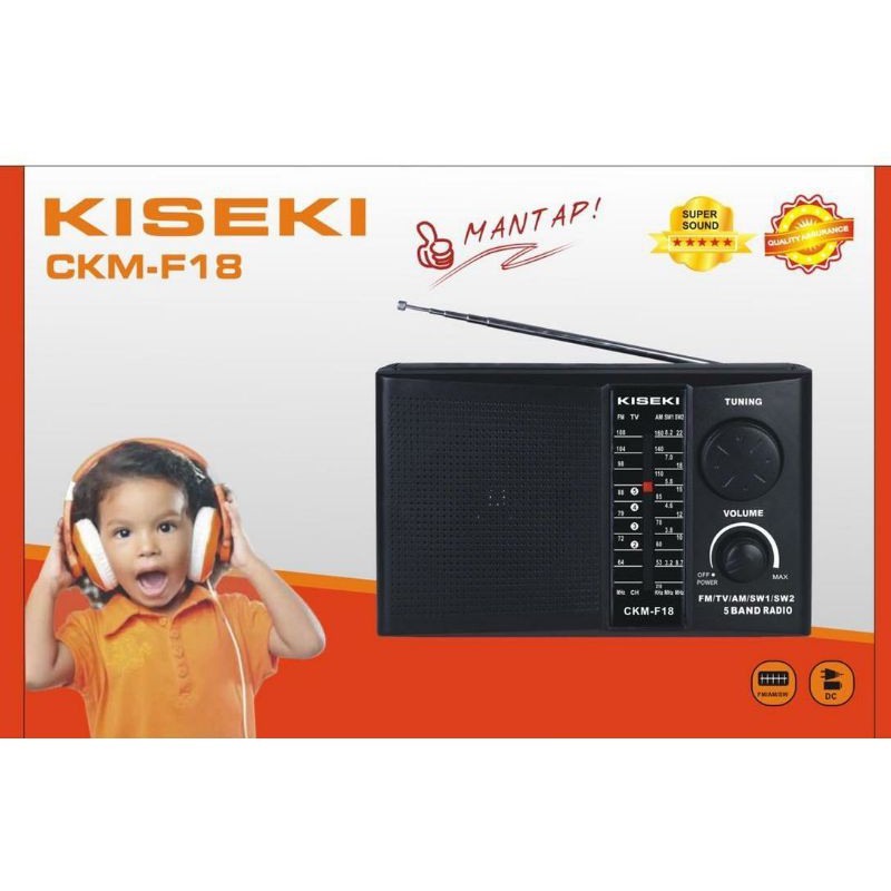 Radio Kiseki / Radio Jadul Portable Charger Baterai (Dual Power) Listrik FM Klasik