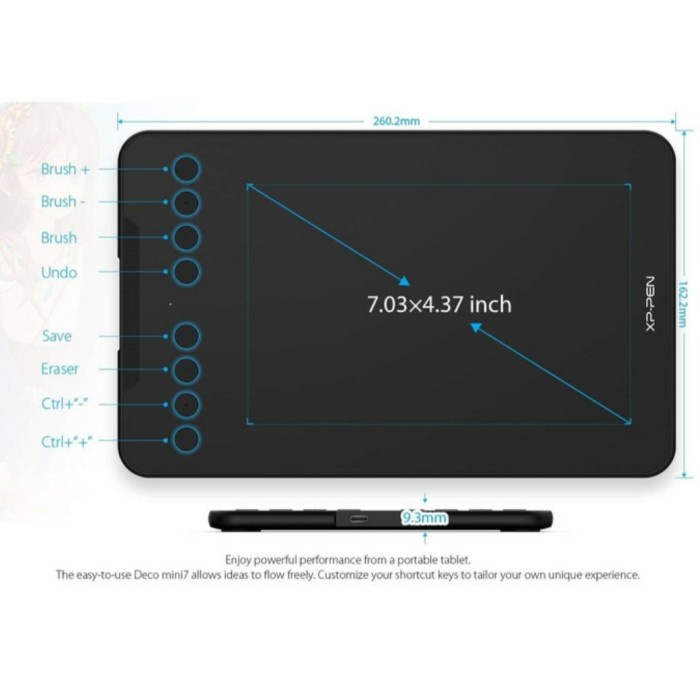 Tablet Xp Pen Deco Mini 7 Drawing Tablet Resmi