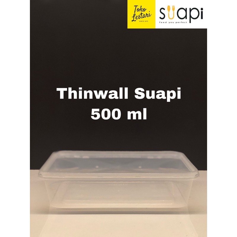 Thinwall Kotak Makan Plastik Thinwall Food Container Suapi Lunchbox Plastik 500 ml per pcs