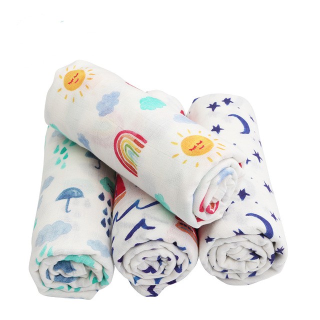 (pimenova) swaddle muslin 70%bambbo30%cotton , bedong bamboo , muslim swaddle  , kain bedong