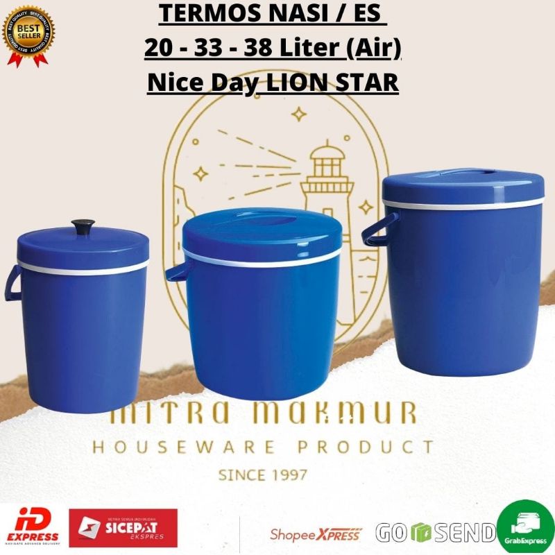 LION STAR - TERMOS NASI / ES NICE DAY 20-33-38 LITER / THERMOS RICE BUCKET / ICE