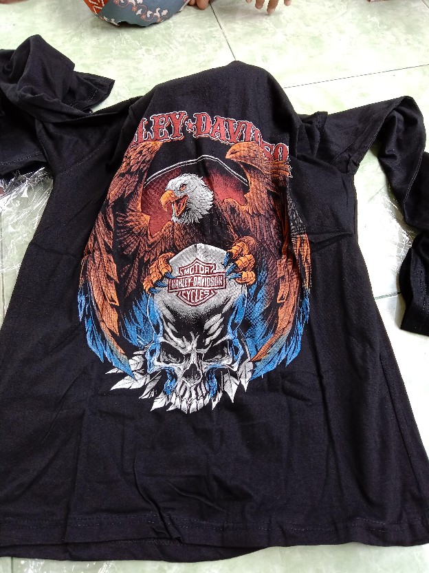 Kaos Cowo Kaos Distro Lengan Panjang Gambar Harley Elang