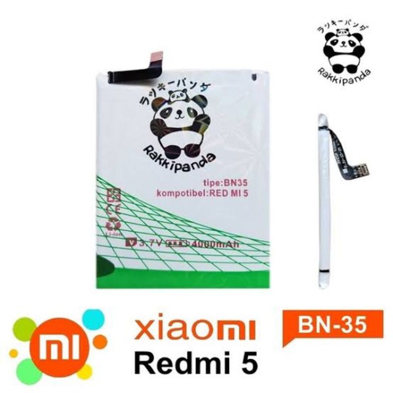 Baterai Xiaomi Redmi 5 / BN35 Double Power [Rakki-Panda BN35]