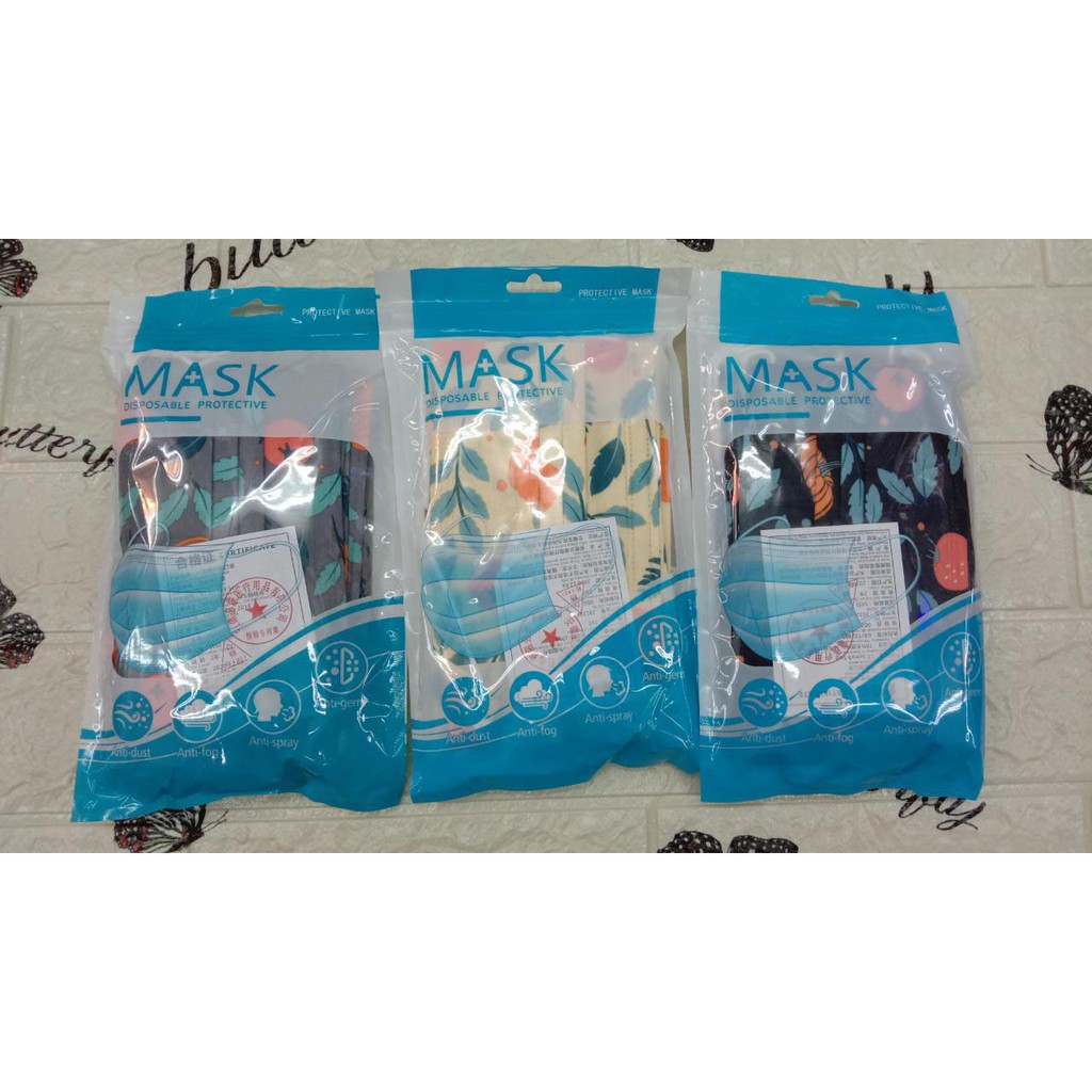 MASKER HIJAB MOTIF 3 PLY / MASKER HIJAB EARLOOP / MASKER HIJAB 10 PCS