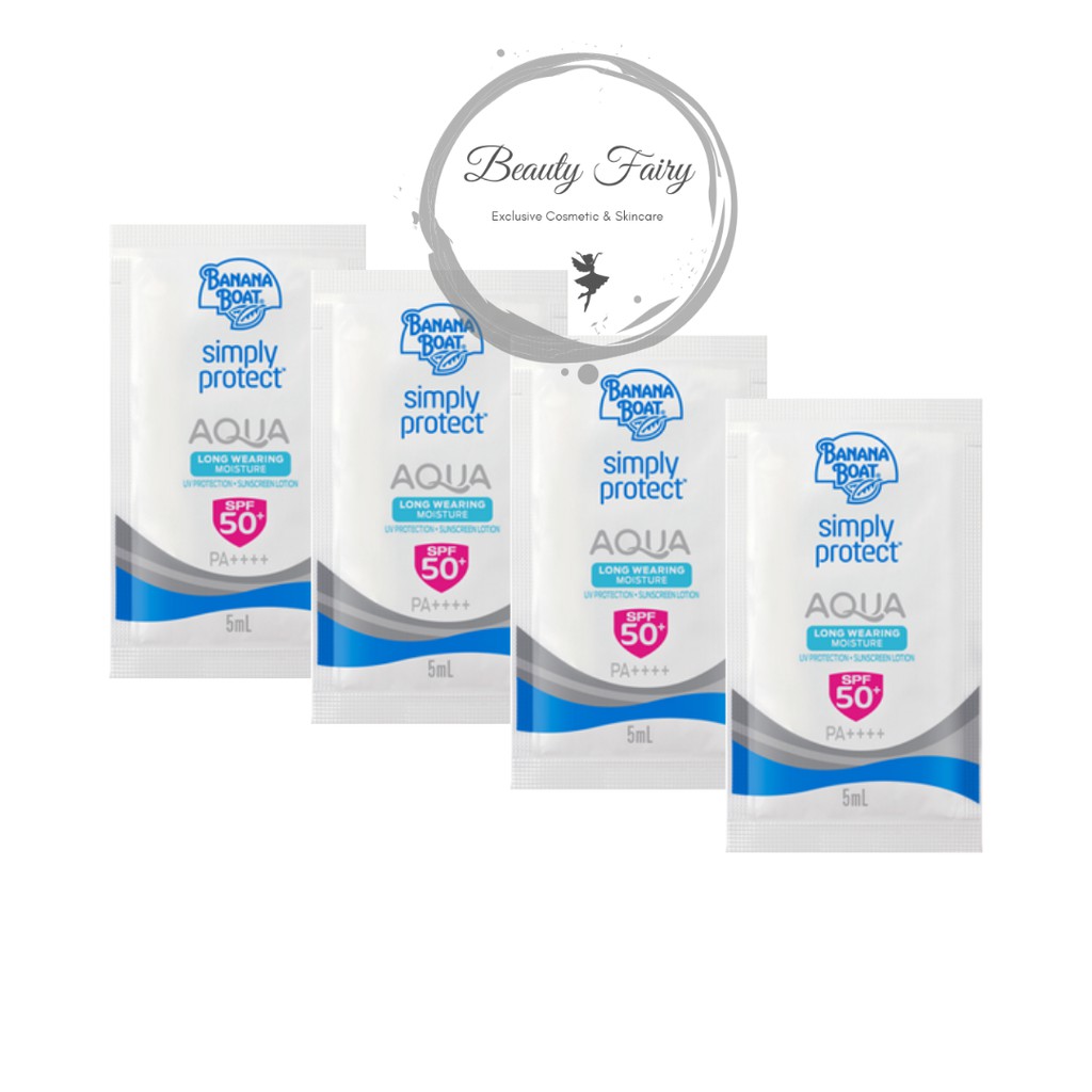 Banana Boat Simply Protect Aqua Long Wearing Moisture Sunscreen Lotion 5ml SACHET