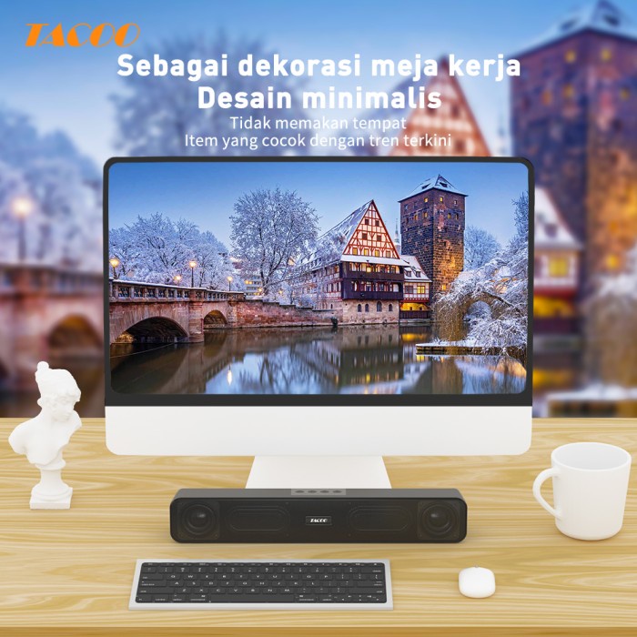 Tacoo X12 Wireless Speaker Bluetooth Soundbar Tf Card Support Hd Audio Murah Promo