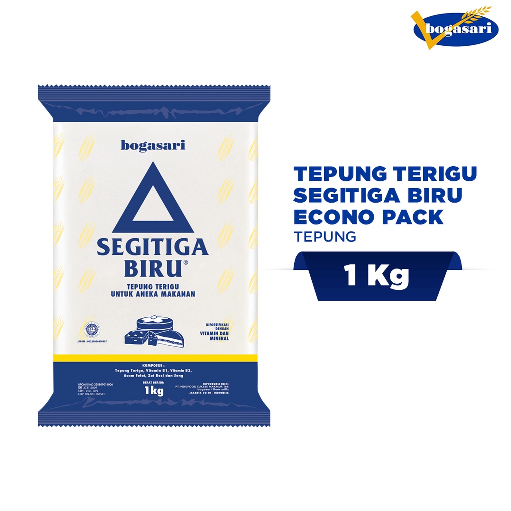 Jual Tepung Terigu Segitiga Biru Econo Pack 1 Kg | Shopee Indonesia