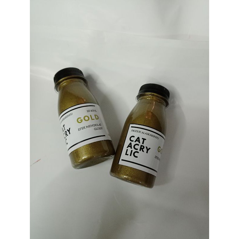 Cat sepatu acrylic warna Gold Mengkilat oilbased 80ml