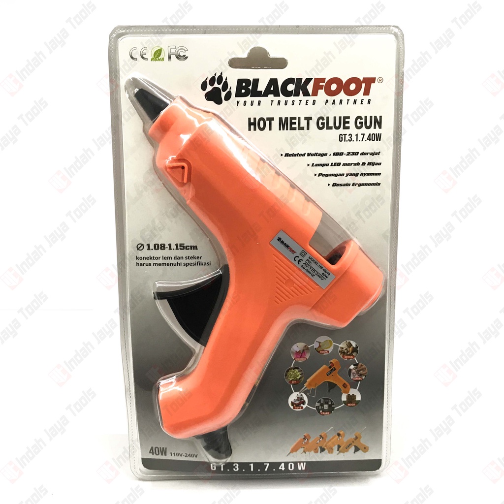 BLACKFOOT Hot Melt Glue Gun 7 mm Kecil - Lem Tembak Silikon