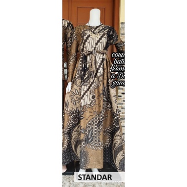 Batik Aira - Batik Couple Gamis Kemeja Rantai Ijo-Gamis 3 standar