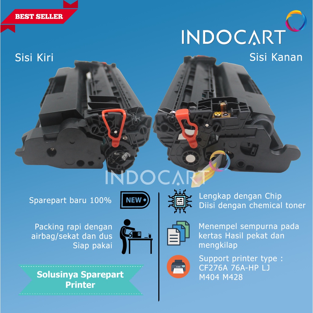 Toner Cartridge Compatible CF276A 76A-Printer HP M404 M428-dengan chip