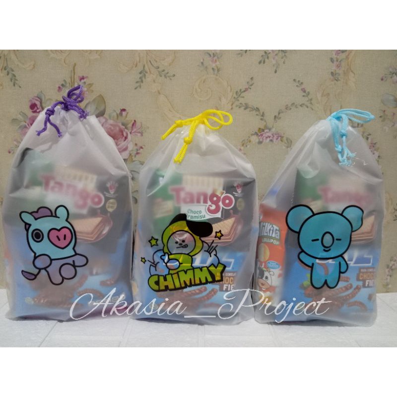 

paket snack ulang tahun souvenir botol minum/bingkisan ultah