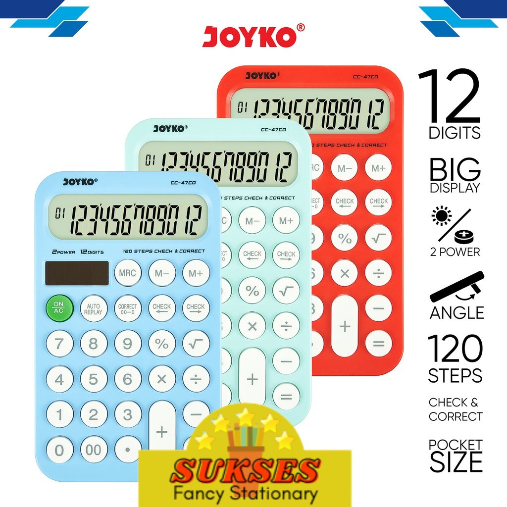 

Calculator Kalkulator Joyko CC-47CO 12 Digits Check Correct