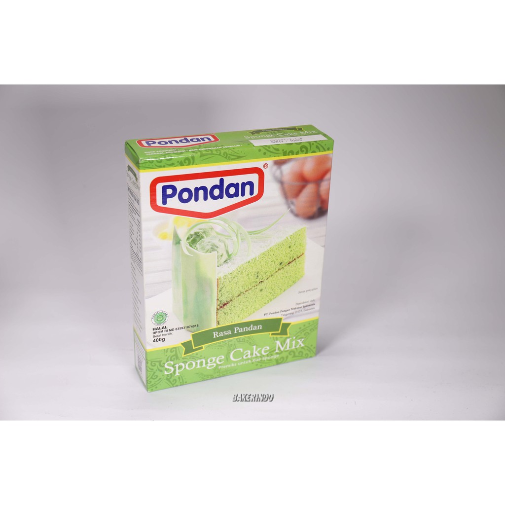 

Pondan Sponge Cake Pandan 400 Gram