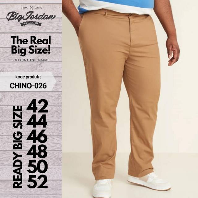 celana Chino pria big size 42 44 46 48 50 52 celana