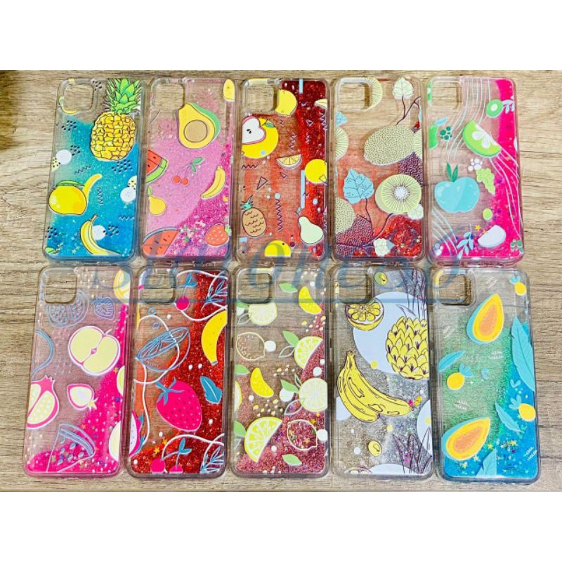 Case HP Realme C11 Water Glitter Fruits