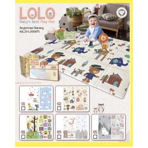 Playmat/Matras Lipat/Playmate (Size 150x200 & 180x200) Tebal 1 CM