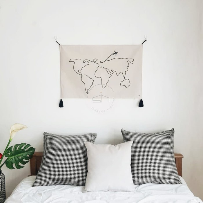 

Unik World Map Hanging Fabric - M Limited