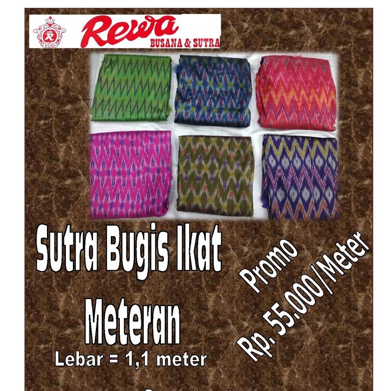 Sutra ikat Tenunan Tangan Bugis Ikat Meteran