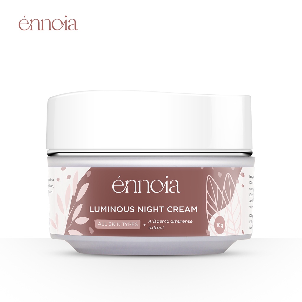 NIGHT CREAM ENNOIA ORIGINAL LUMINOUS SERIES BPOM skincare routine untuk memperbaiki kulit lebih berc