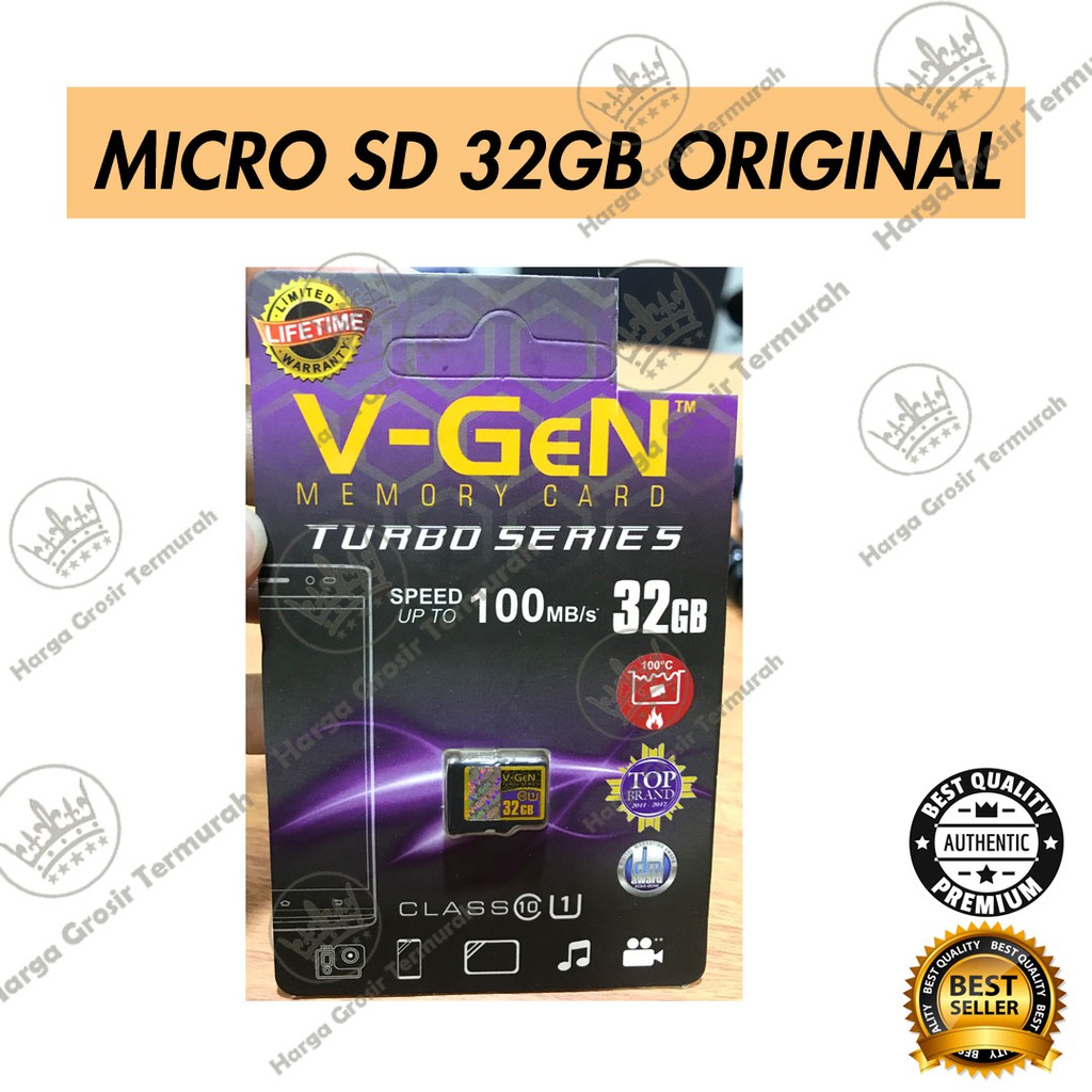 ORIGINAL MICRO SD CARD VGEN 32GB TURBO CLASS 10