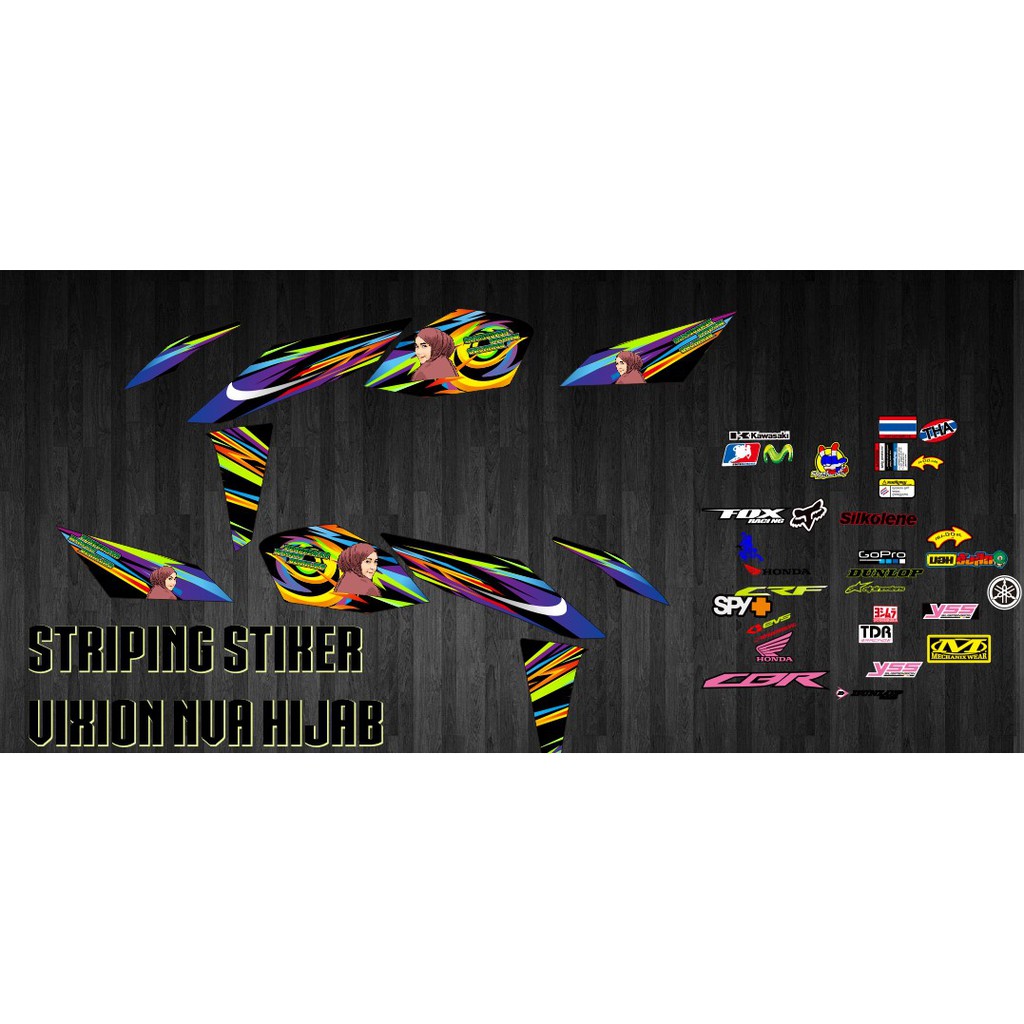 STRIPING STIKER NVA VIXION HIJAB 2015-2016