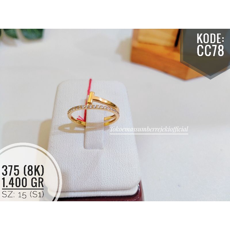 Cincin padat model baru 375 / Cincin cor padat 8k /  cincin / cincin 375 / cincin 8k / cincin kadar 
