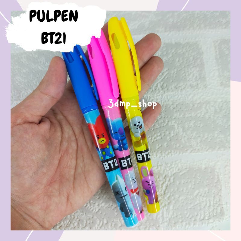 Pulpen gel bt21 bts tata koya rj can cooky bt21