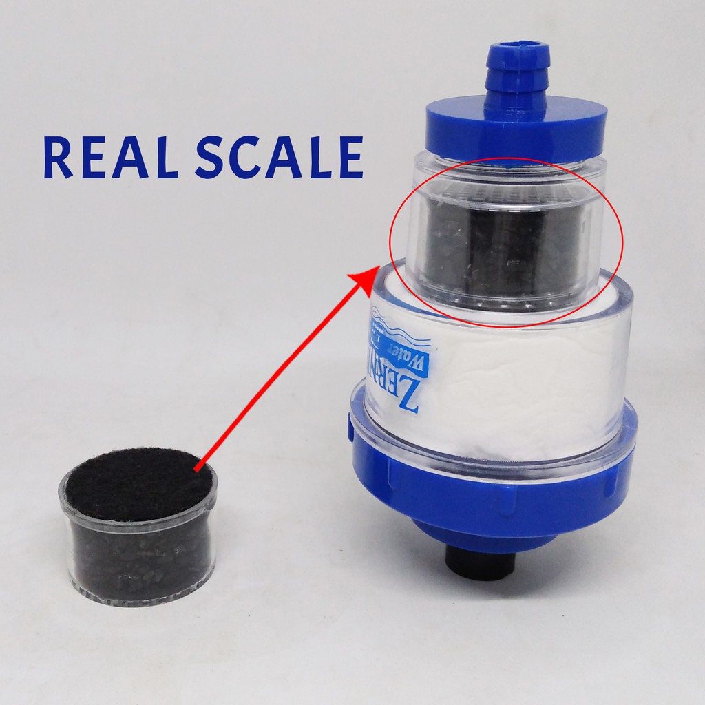 ZERNII Karbon Aktif Refill Water Filter Kran Air Carbon Aktif Saringan Dapur Wastafel Kamar Mandi To