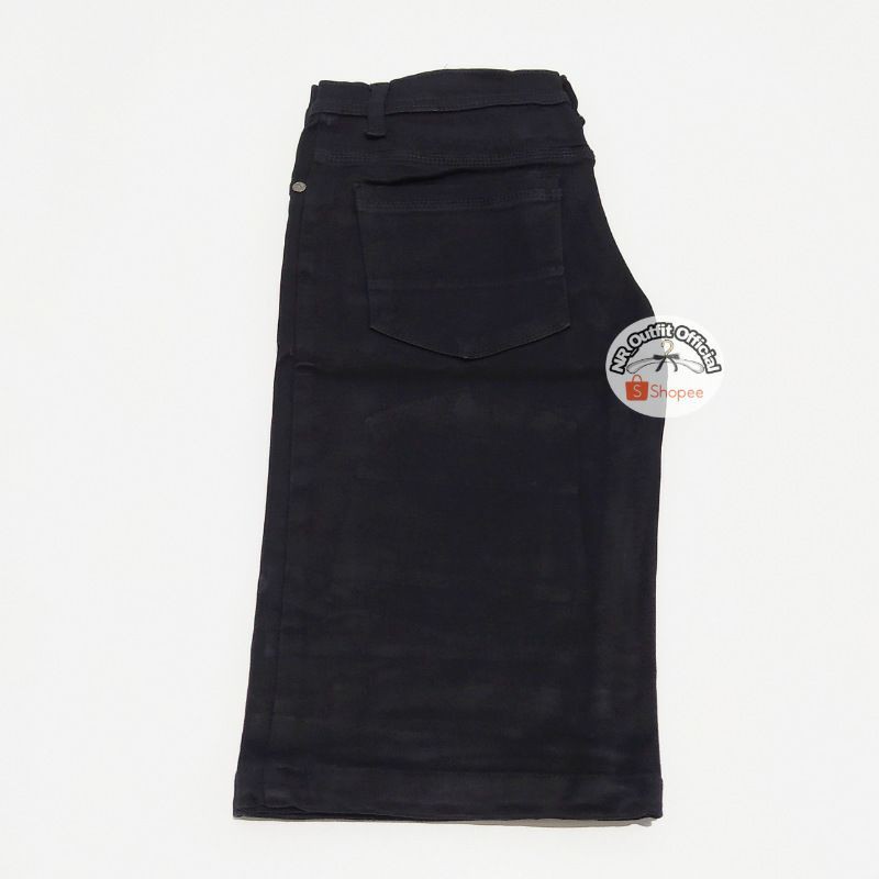 Celana Jeans Pendek Cowok Hitam RC Skinny Pria Slim Fit Big Size 27-38 Pensil Terlaris NR_Outfit Official COD