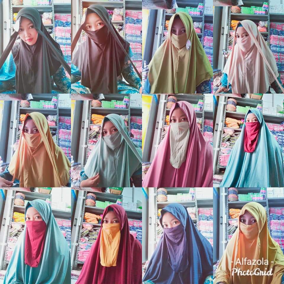 Hijab Cadar Jumbo / Hijab Masker Instan / Jilbab Masker
