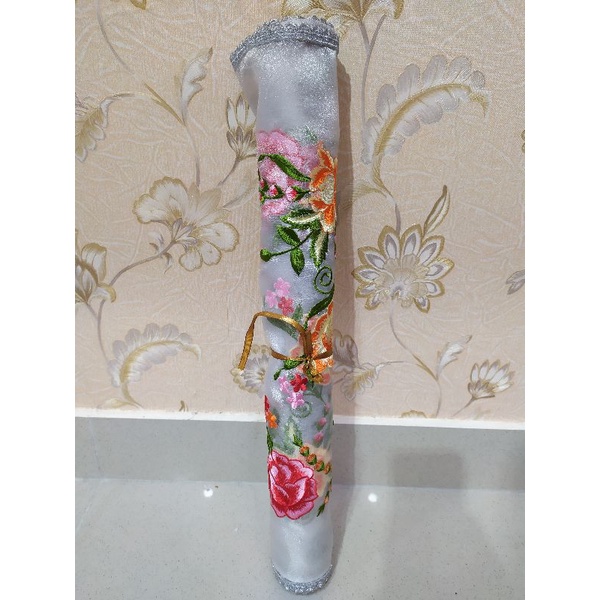 Selendang koto gadang-Putih renda silver