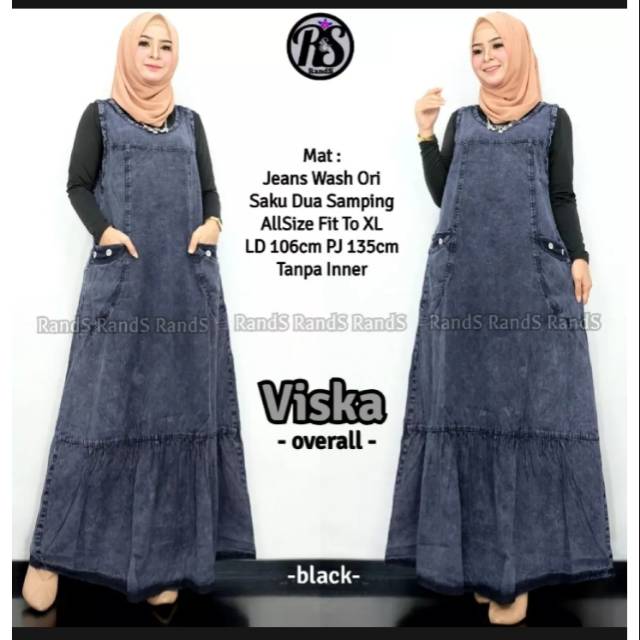 BISA COD | OVERALL JEANS VISKA [ LD 106 • PJ 135 ]