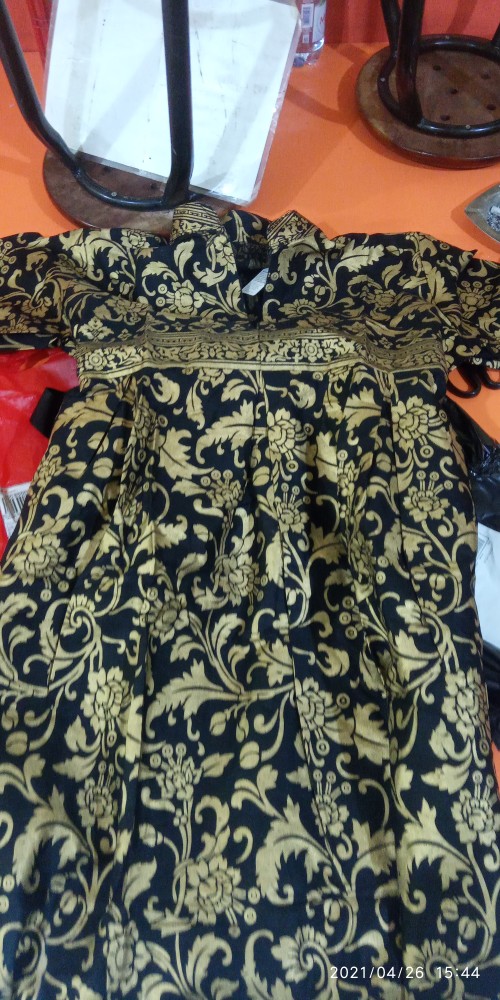 Gamis All Size & Jumbo Batik Prada Bakung Kembang Gede B153 Fashion Muslim