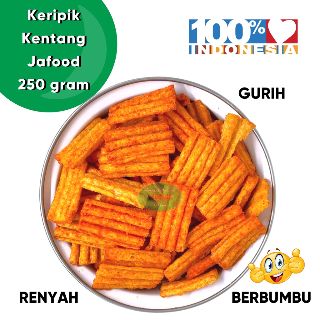 

Jafood Keripik Kentang Pedas 250gr jafod kripik balado chitato renyah