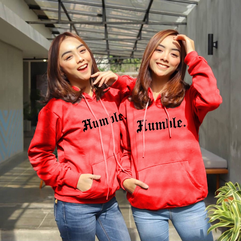 Lilipop.id Sweater Hoodie Wanita Humble Jumper-Humble merah